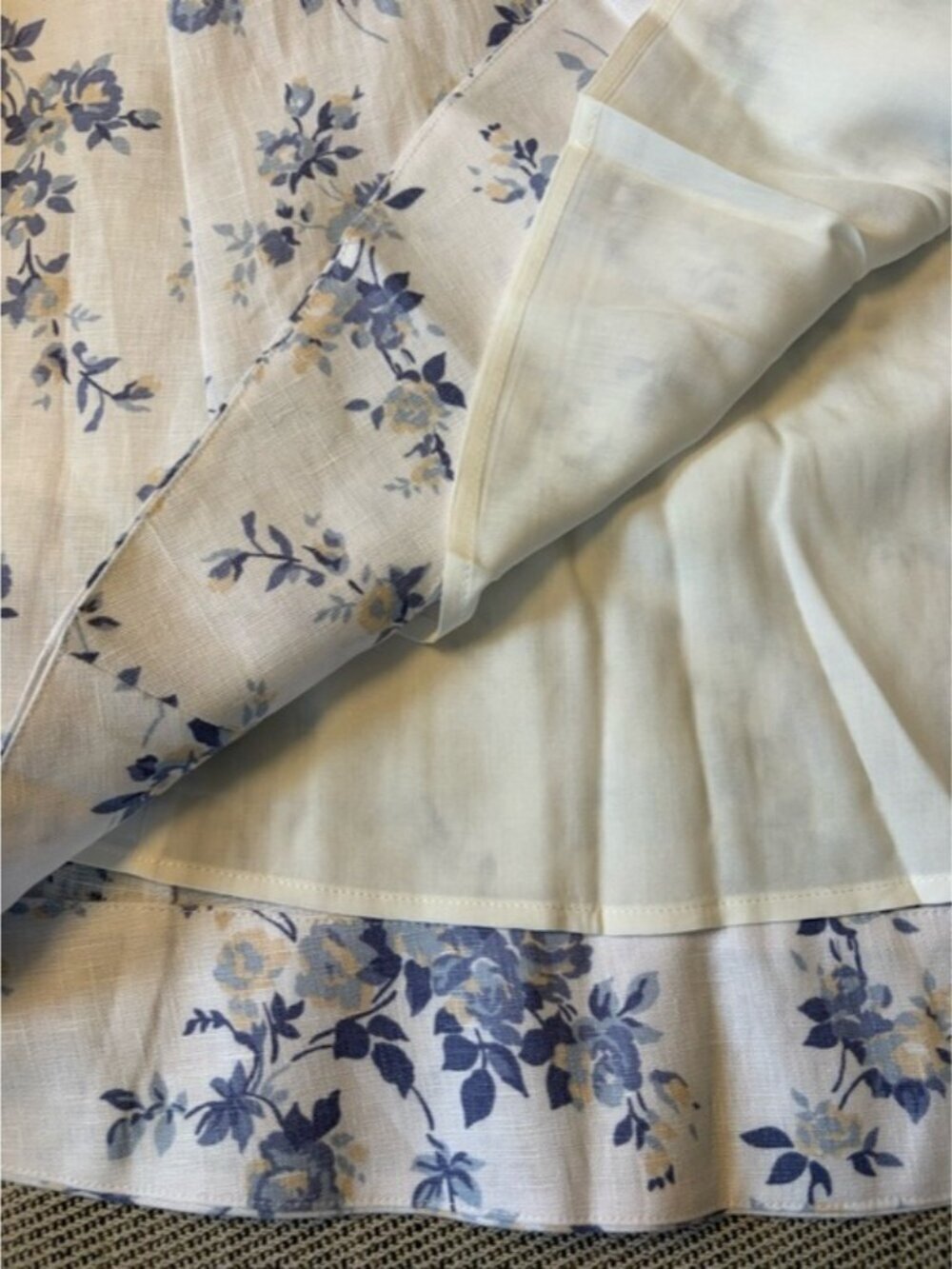 NEW Reformation Janu Midi Linen Dress Lana Floral Blue White | US 0 / UK 4 - Picture 15 of 15